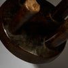 DL A DEEPLY PATINATED GLOSSY PERFECT STOOL , ROUND EDGED, SENUFO OF 9VORY COAST W.AFRICA ( No 5123 )