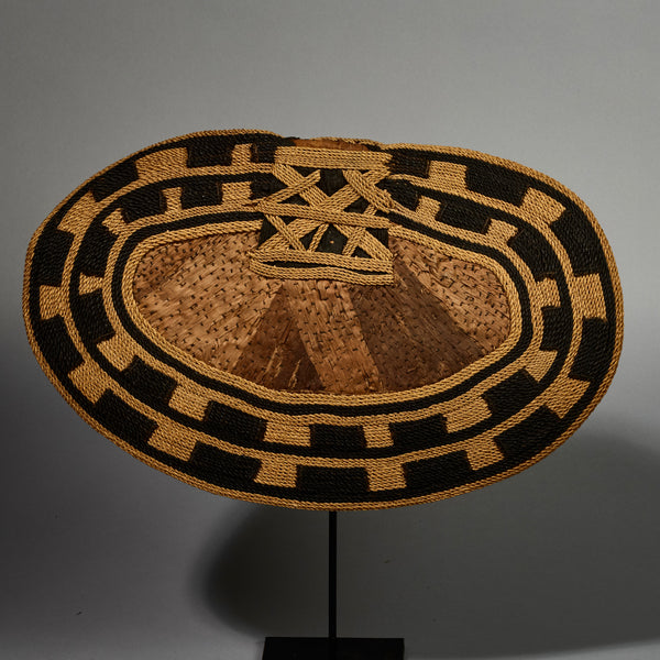 A SPECTACULAR ANTIQUE BARK BUTTOCK ADORNMENT, EX UK COLL. MANGBETU  TRIBE OF THE CONGO( No 5169  )