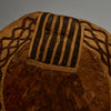 A SUPERB  ANTIQUE BARK BUTTOCK ADORNMENT, EX UK COLL. MANGBETU  TRIBE OF THE CONGO( No 5168 )