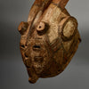 AN UNUSUAL MOSSI TRIBE MASK WITH 3 HORNS FROM BURKINA FASO ( No 1449 )