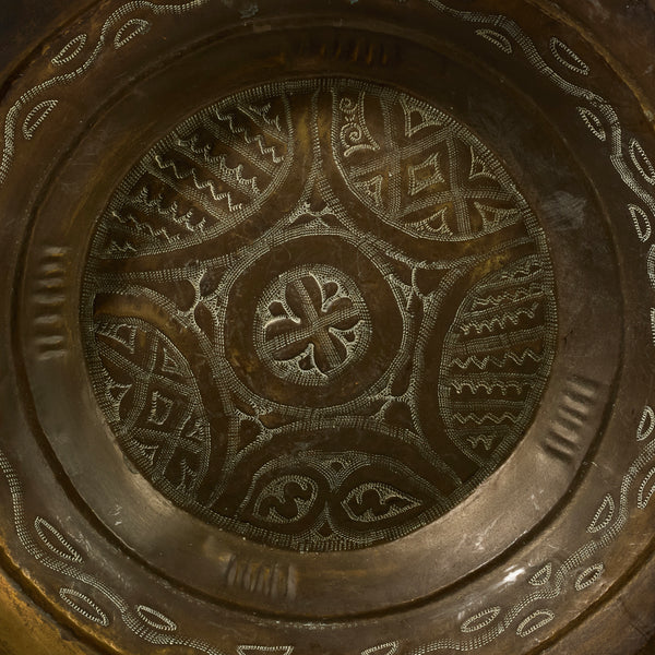 A SOPHISTICATED BRONZE PRESTIGE PLATE FROM NIGERIA  W.AFRICA( No 5251 )