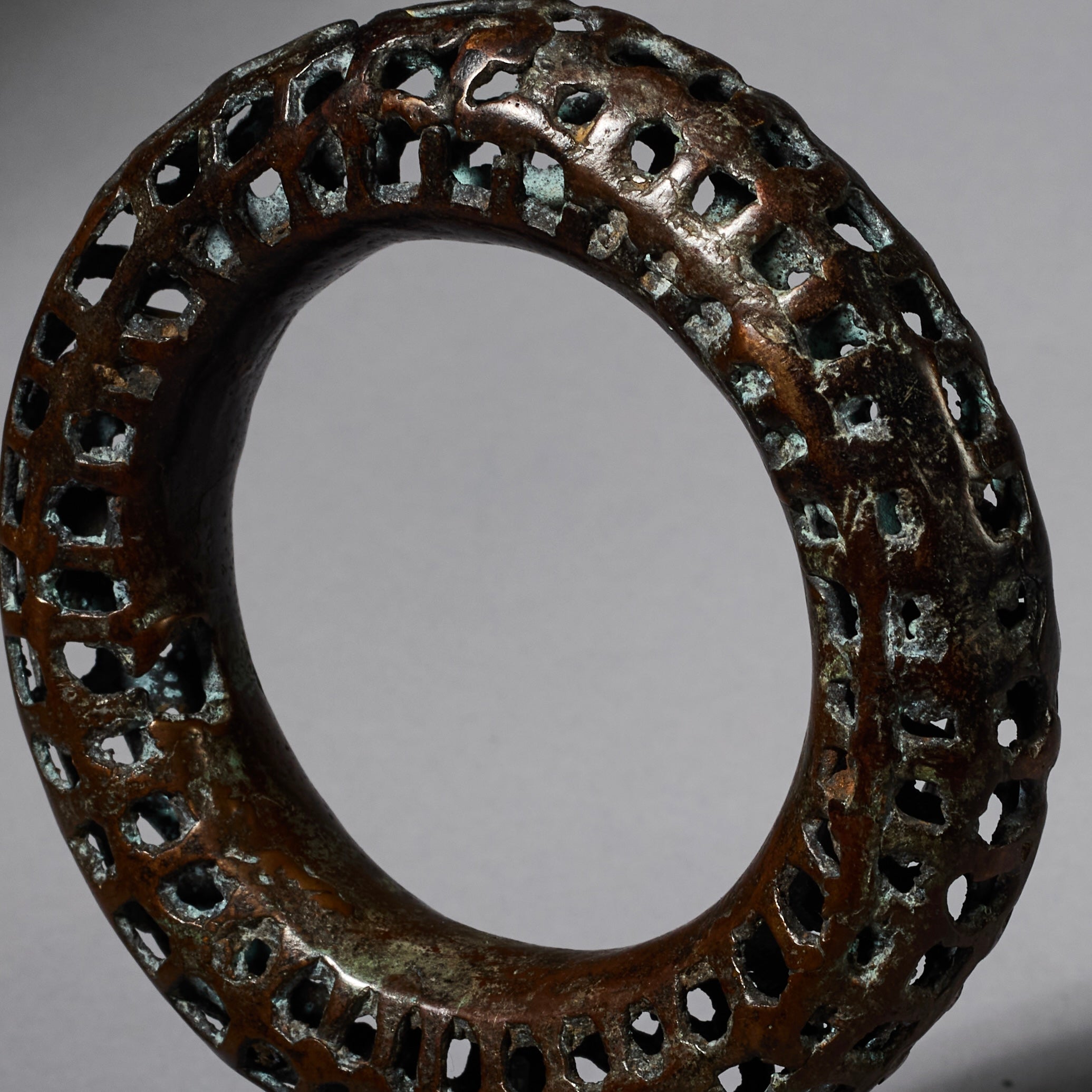 A GORGEOUS BRONZE FRETTED BRACELET, IVORY COAST (No 6242 )