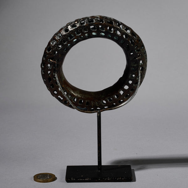 A GORGEOUS BRONZE FRETTED BRACELET, IVORY COAST (No 6242 )