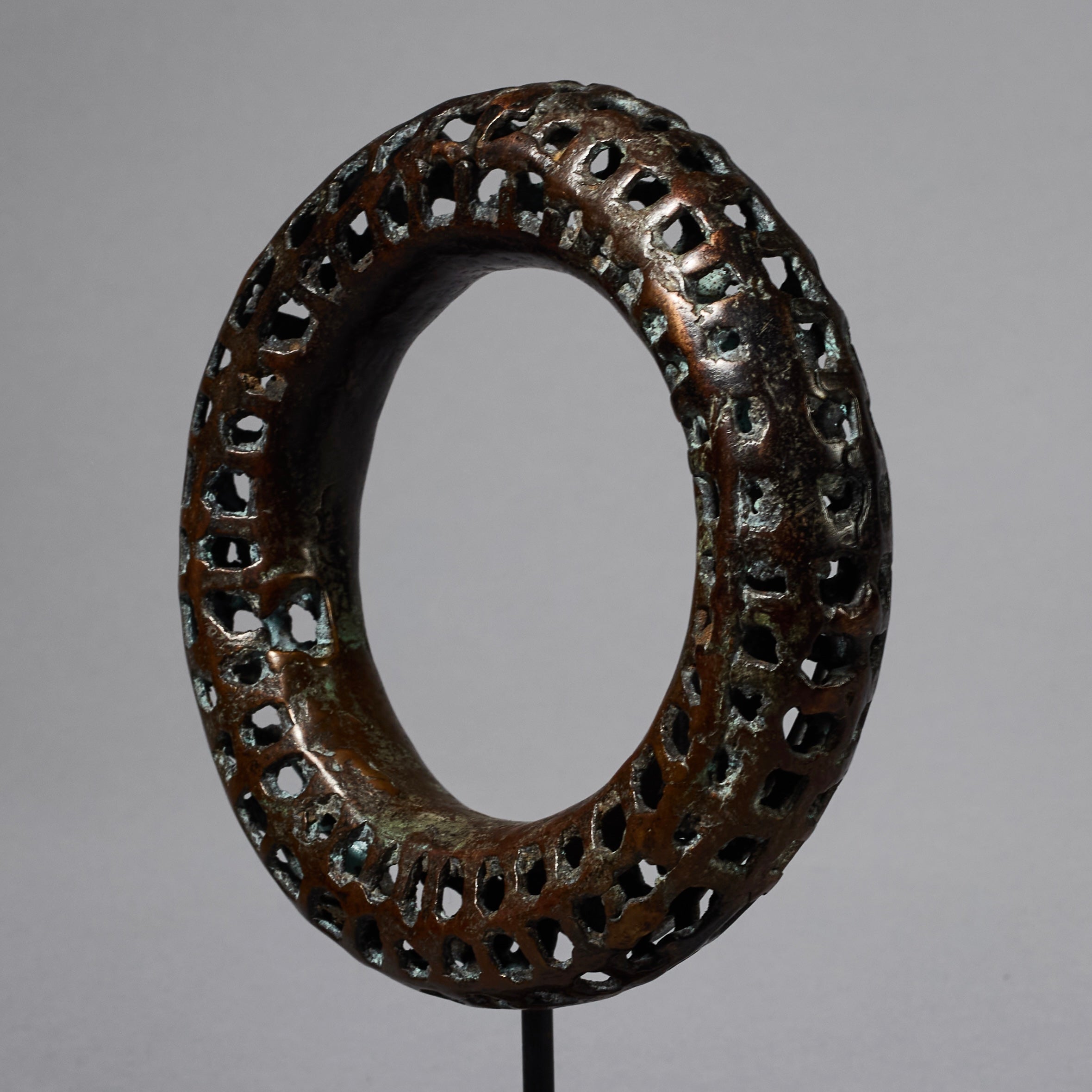 A GORGEOUS BRONZE FRETTED BRACELET, IVORY COAST (No 6242 )