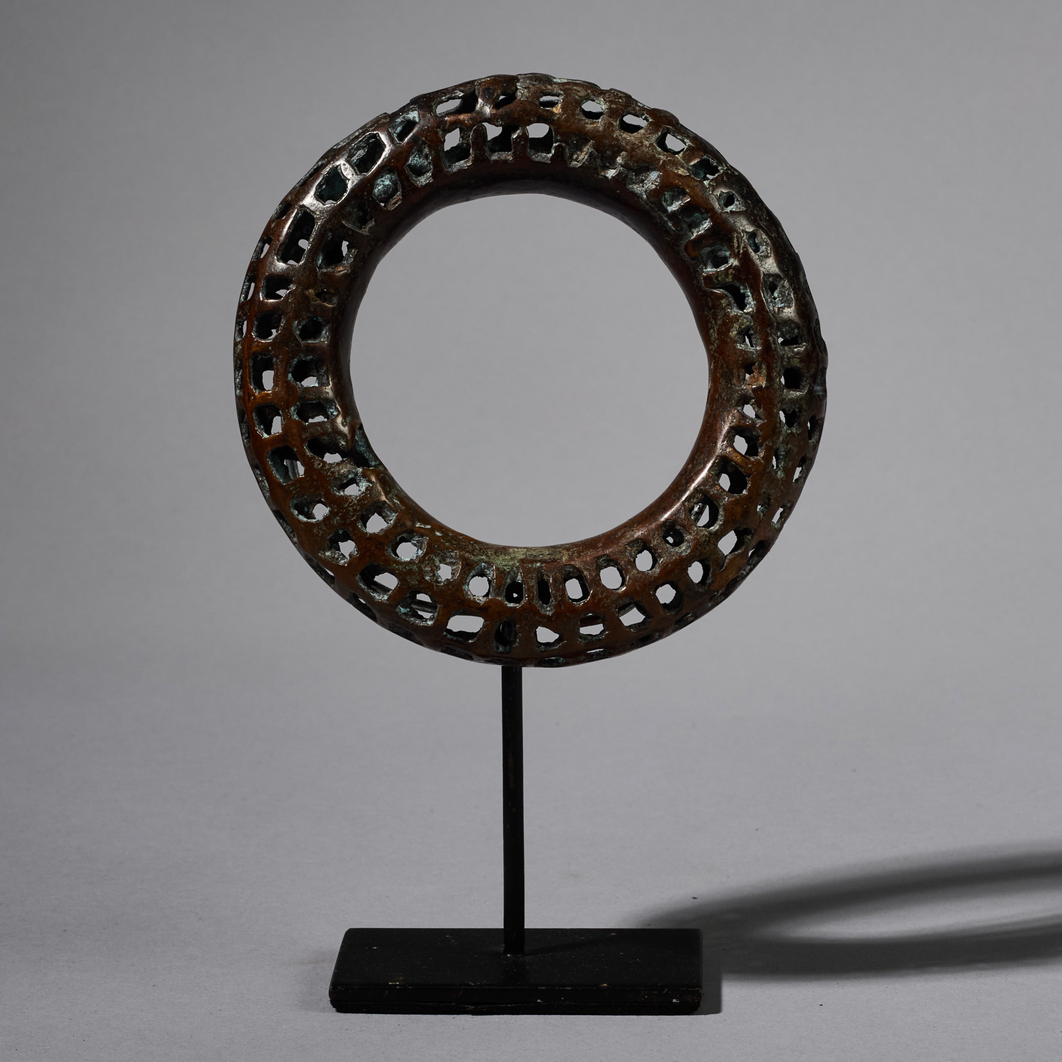 A GORGEOUS BRONZE FRETTED BRACELET, IVORY COAST (No 6242 )