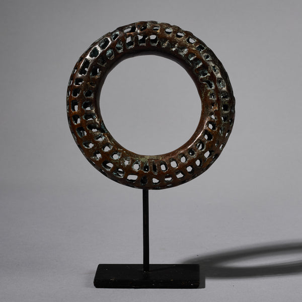 A GORGEOUS BRONZE FRETTED BRACELET, IVORY COAST (No 6242 )