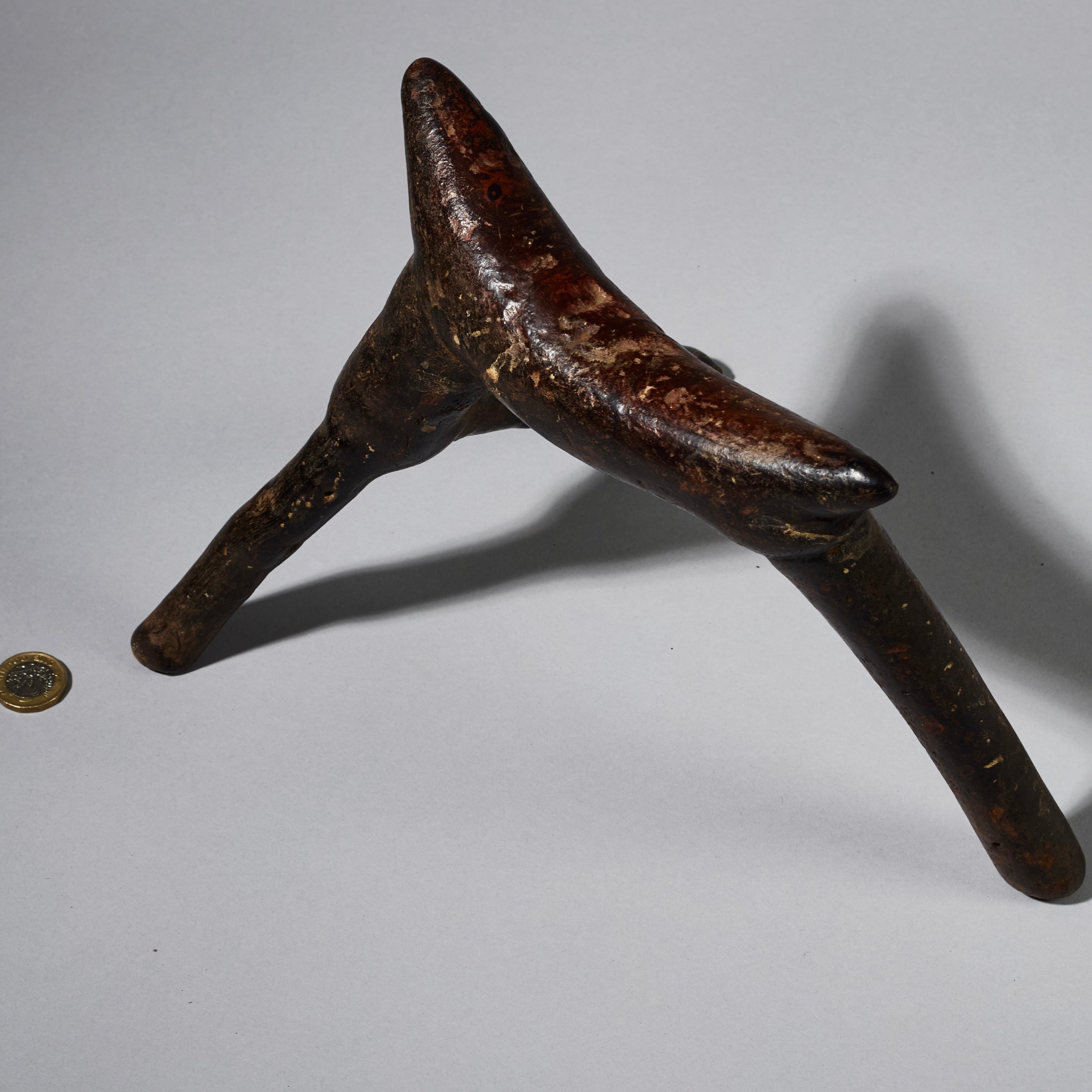 A WELL PATINATED ORGANIC HEADREST FROM THE RENDILLE TRIBE OF KENYA  (No 6240 ))