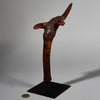 A ZOOMORPHIC STATUE FROM PAPUA NEW GUINEA , PRETTY OCHRE PIGMENTS , TALL 85CM   ( No 6245)