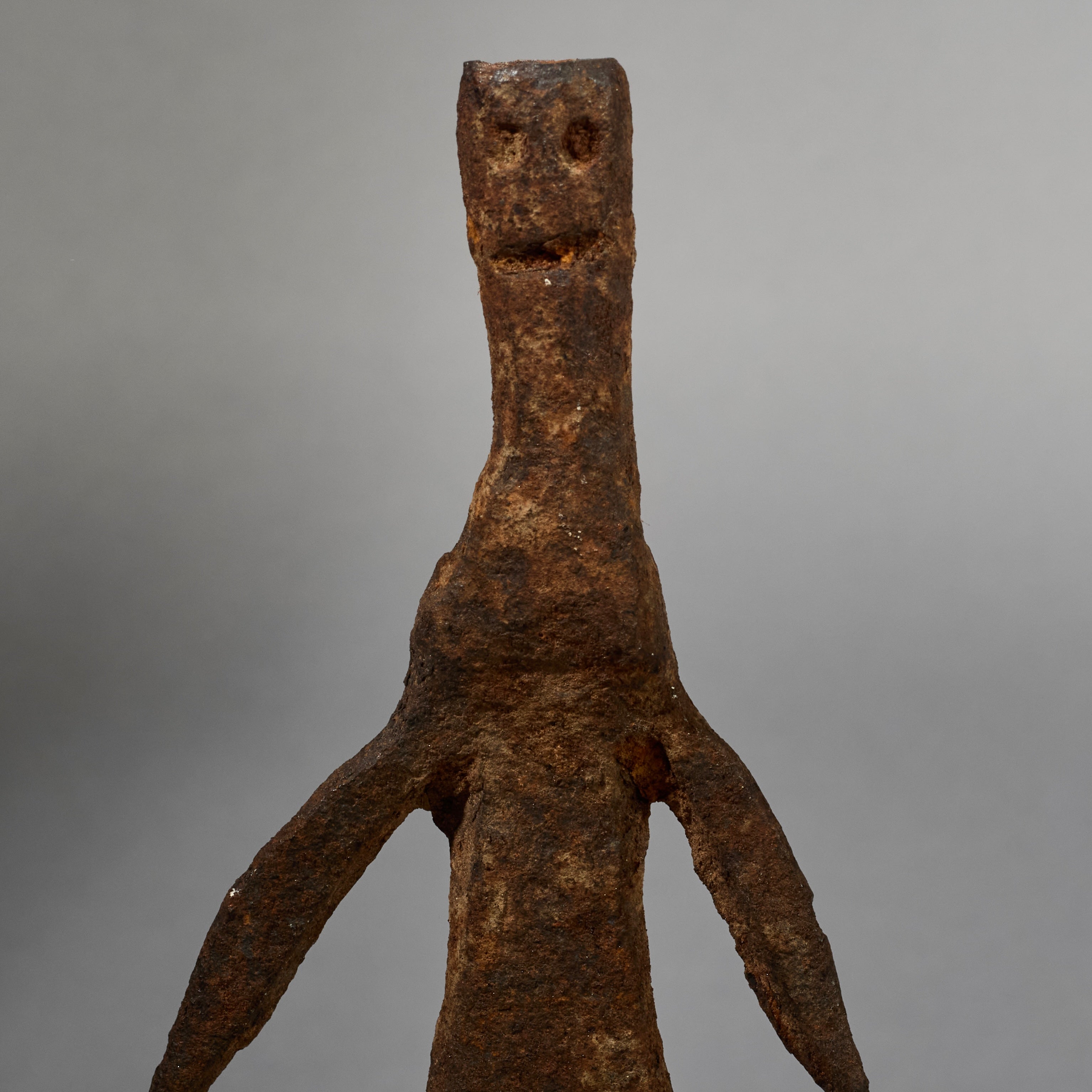 AN OXIDISED IRON DIVINATION SCULPTURE  FROM THE LOBI TRIBE OF BURKINA FASO ( No 6227)