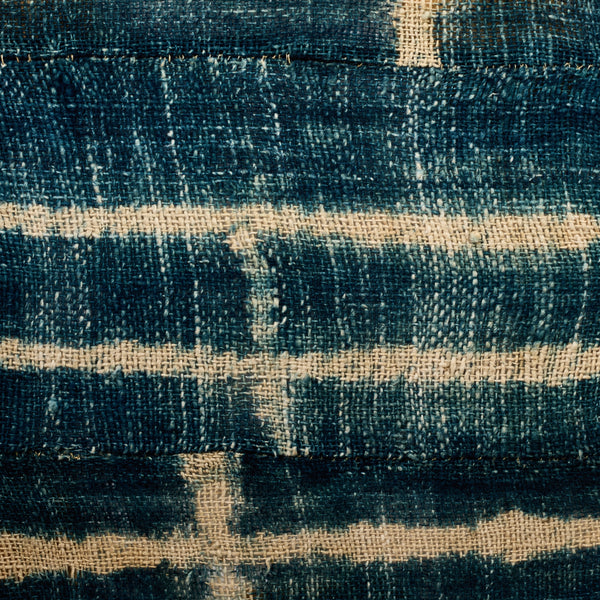 A SMALL NDOP INDIGO CLOTH MOUNTED FROM THE BAMILEKE TRIBE OF CAMEROON W.AFRICA( No 5132 ) (Copy)