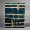 A SMALL NDOP INDIGO CLOTH MOUNTED FROM THE BAMILEKE TRIBE OF CAMEROON W.AFRICA( No 5132 ) (Copy)