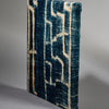 A SMALL NDOP INDIGO CLOTH MOUNTED FROM THE BAMILEKE TRIBE OF CAMEROON W.AFRICA( No 6211 )
