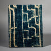 A SMALL NDOP INDIGO CLOTH MOUNTED FROM THE BAMILEKE TRIBE OF CAMEROON W.AFRICA( No 6211 )