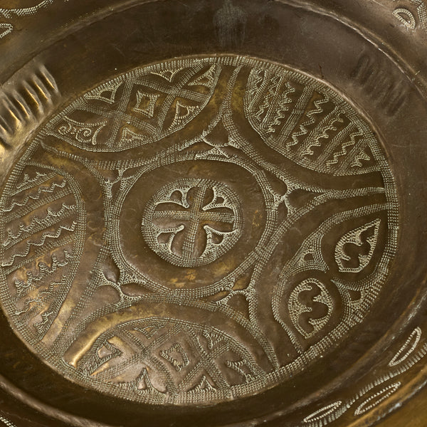 A SOPHISTICATED BRONZE PRESTIGE PLATE FROM NIGERIA  W.AFRICA( No 5251 )