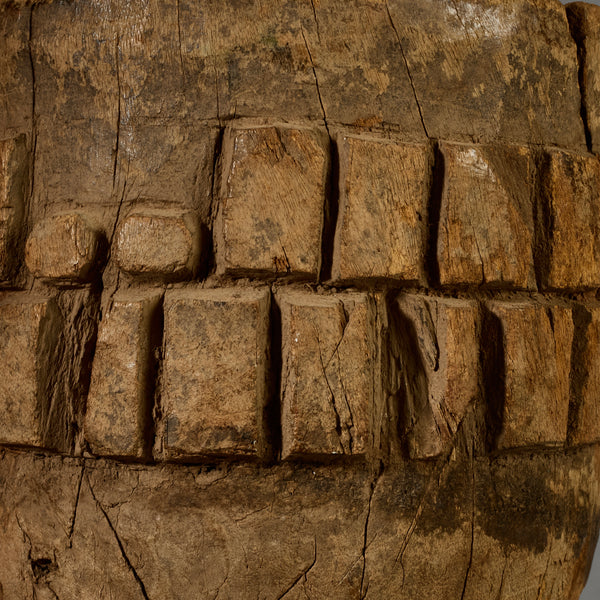 AN OLD ENGRAVED MORTAR,  DOGON TRIBE MALI,  w.AFRICA( No 6208 )