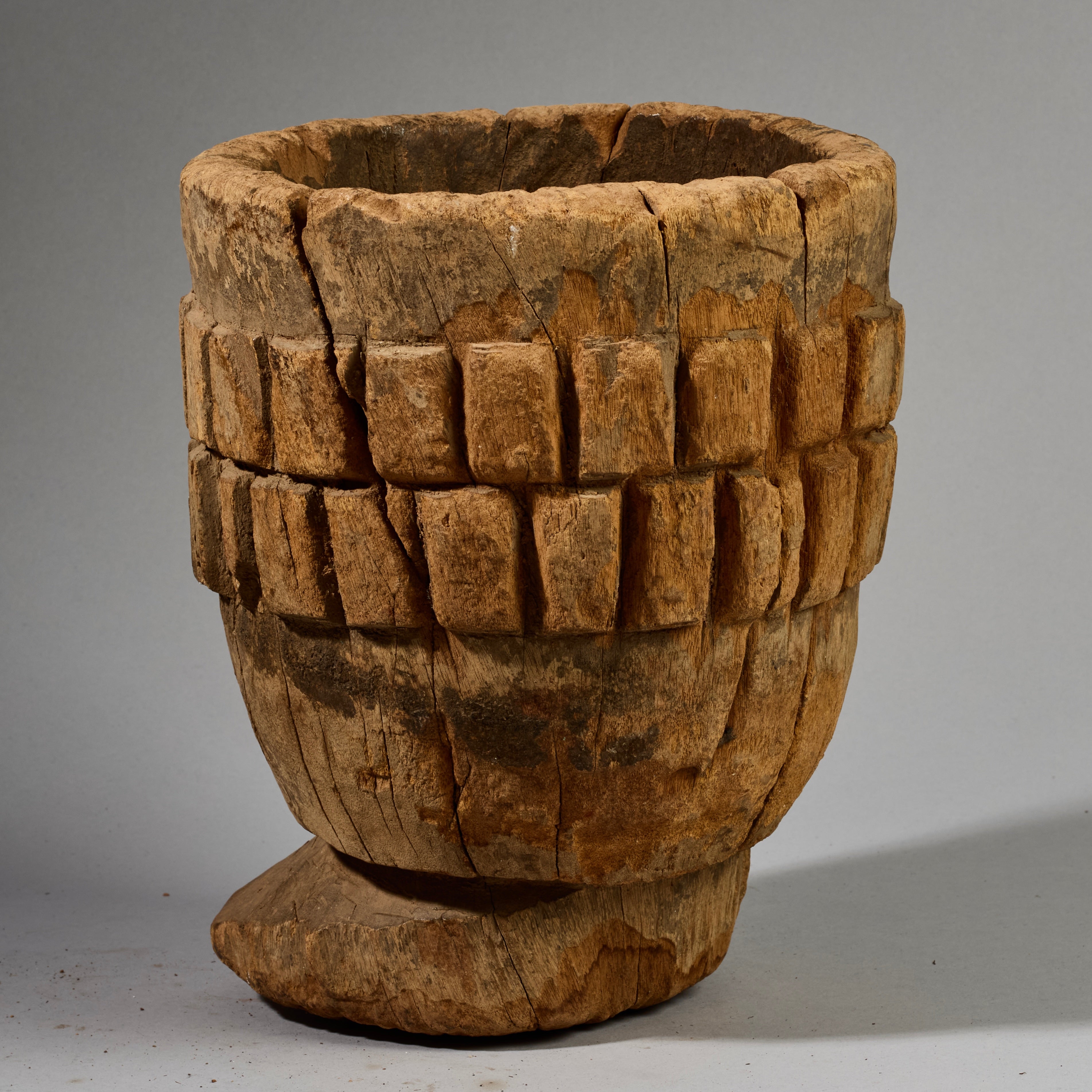 AN OLD ENGRAVED MORTAR,  DOGON TRIBE MALI,  w.AFRICA( No 6208 )