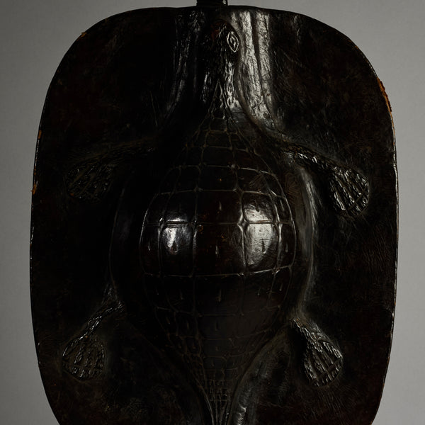 A RARE SHAPED LEATHER SHIELD, WITH INBUILT SWORD, FROM SHILUK PEOPLE  E.AFRICA ( No 6295