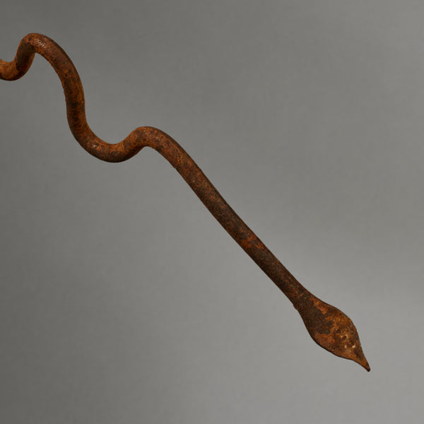 AN OXIDISED IRON SNAKE TALISMAN FROM THE LOBI TRIBE OF BURKINA FASO ( No 6229)
