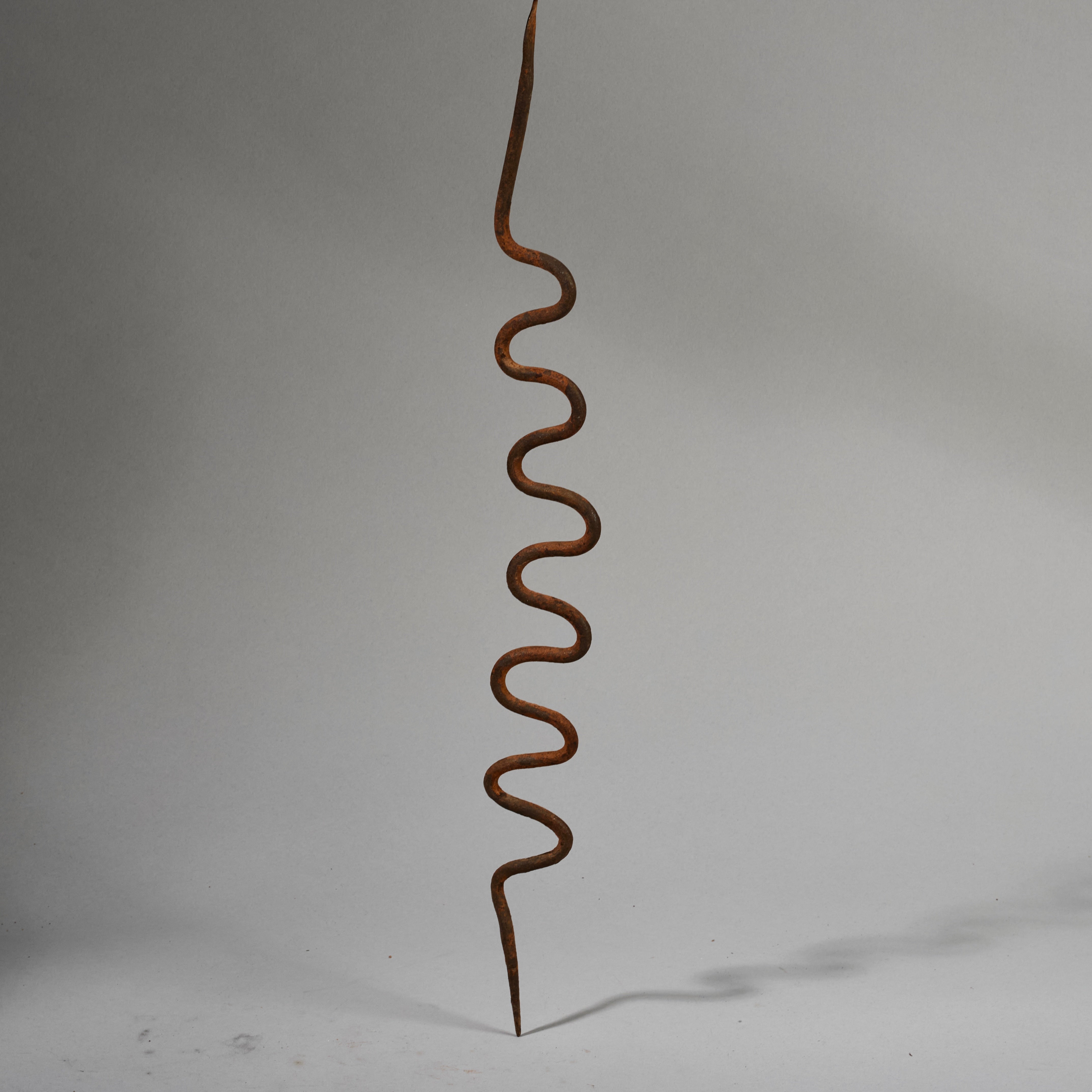 AN OXIDISED IRON SNAKE TALISMAN FROM THE LOBI TRIBE OF BURKINA FASO ( No 6229)