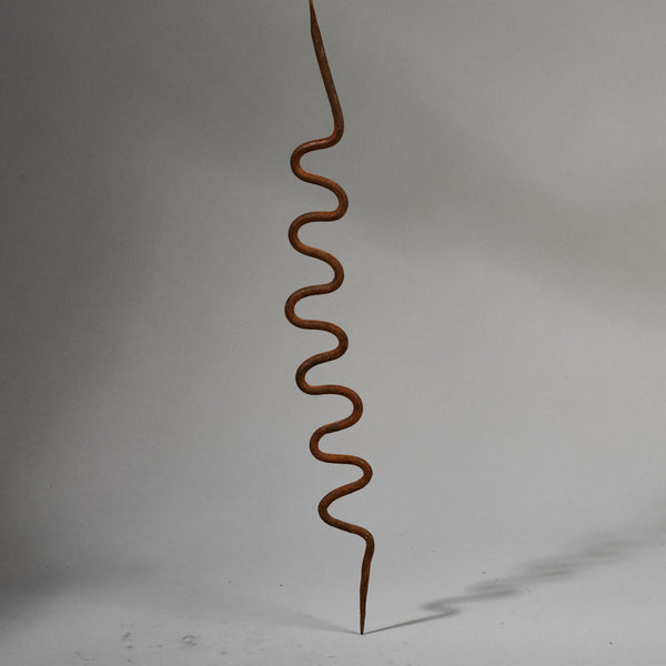 AN OXIDISED IRON SNAKE TALISMAN FROM THE LOBI TRIBE OF BURKINA FASO ( No 6229)