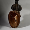 A PRETTY BAULE MASK , EX UK COLLECTION WITH TRADITIONAL BUNCH HAIRSTYLE FROM THE IVORY COAST W.AFRICA ( No 6296 )