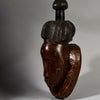 A PRETTY BAULE MASK , EX UK COLLECTION WITH TRADITIONAL BUNCH HAIRSTYLE FROM THE IVORY COAST W.AFRICA ( No 6296 )