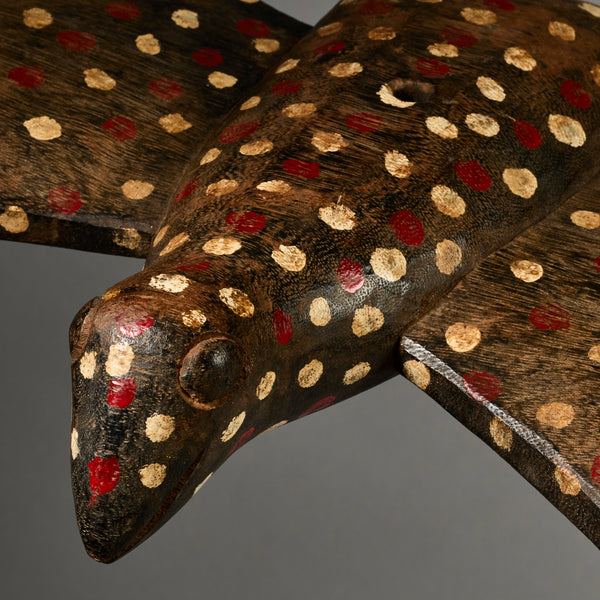 A SPOTTY FARMERS TROPHY BIRD, SENOUFO TRIBE OF THE IVORY COAST W.AFRICA ( No 6224)