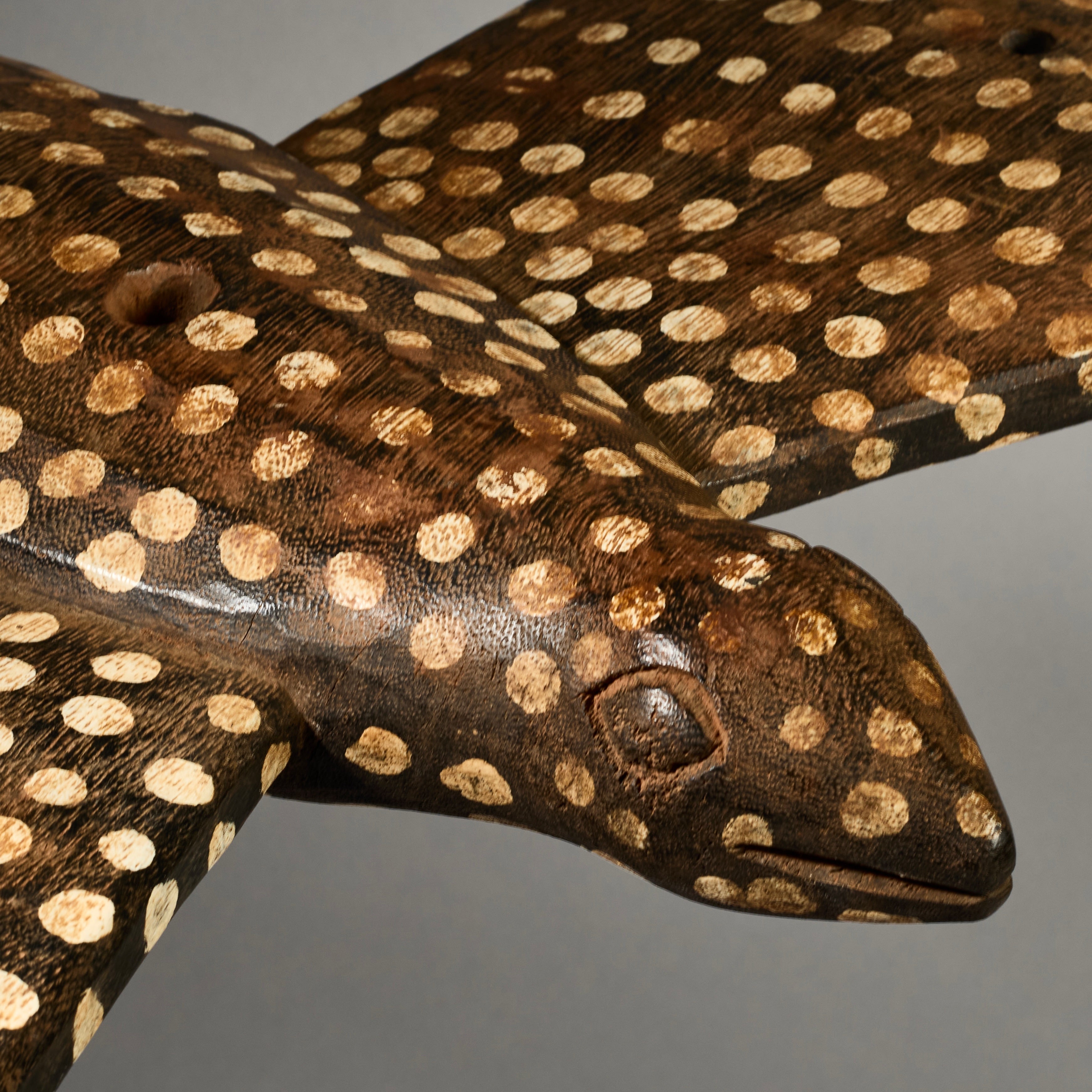 A SPOTTED FARMERS TROPHY BIRD, SENOUFO TRIBE OF THE IVORY COAST W.AFRICA ( No 6226)