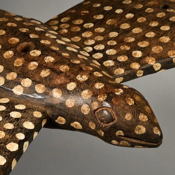 A SPOTTED FARMERS TROPHY BIRD, SENOUFO TRIBE OF THE IVORY COAST W.AFRICA ( No 6226)