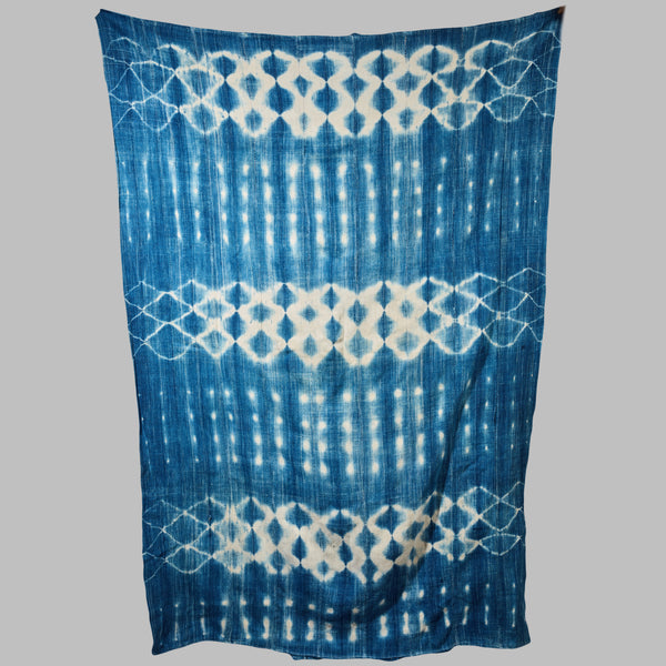 A WATERY INDIGO WOMANS CLOTH, MOSSI TRIBE BURKINA FASO( No 2778 )