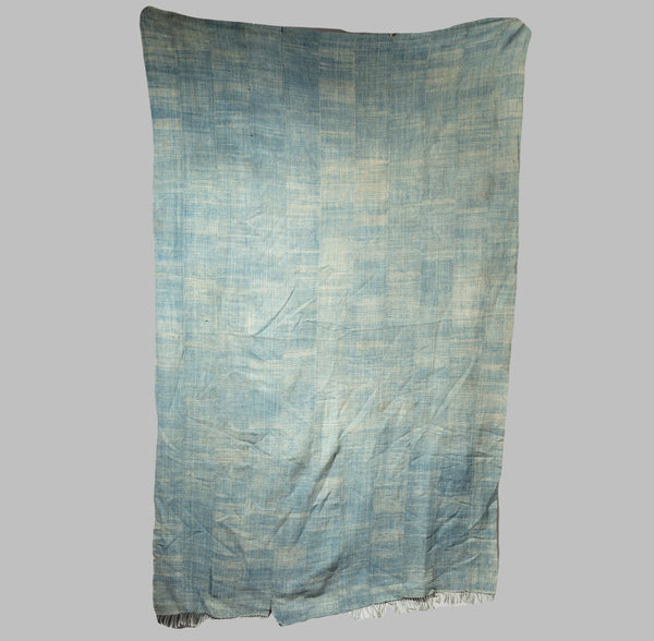 A BEAUTIFULLY FADED INDIGO WOMANS CLOTH, MOSSI TRIBE BURKINA FASO( No 2902