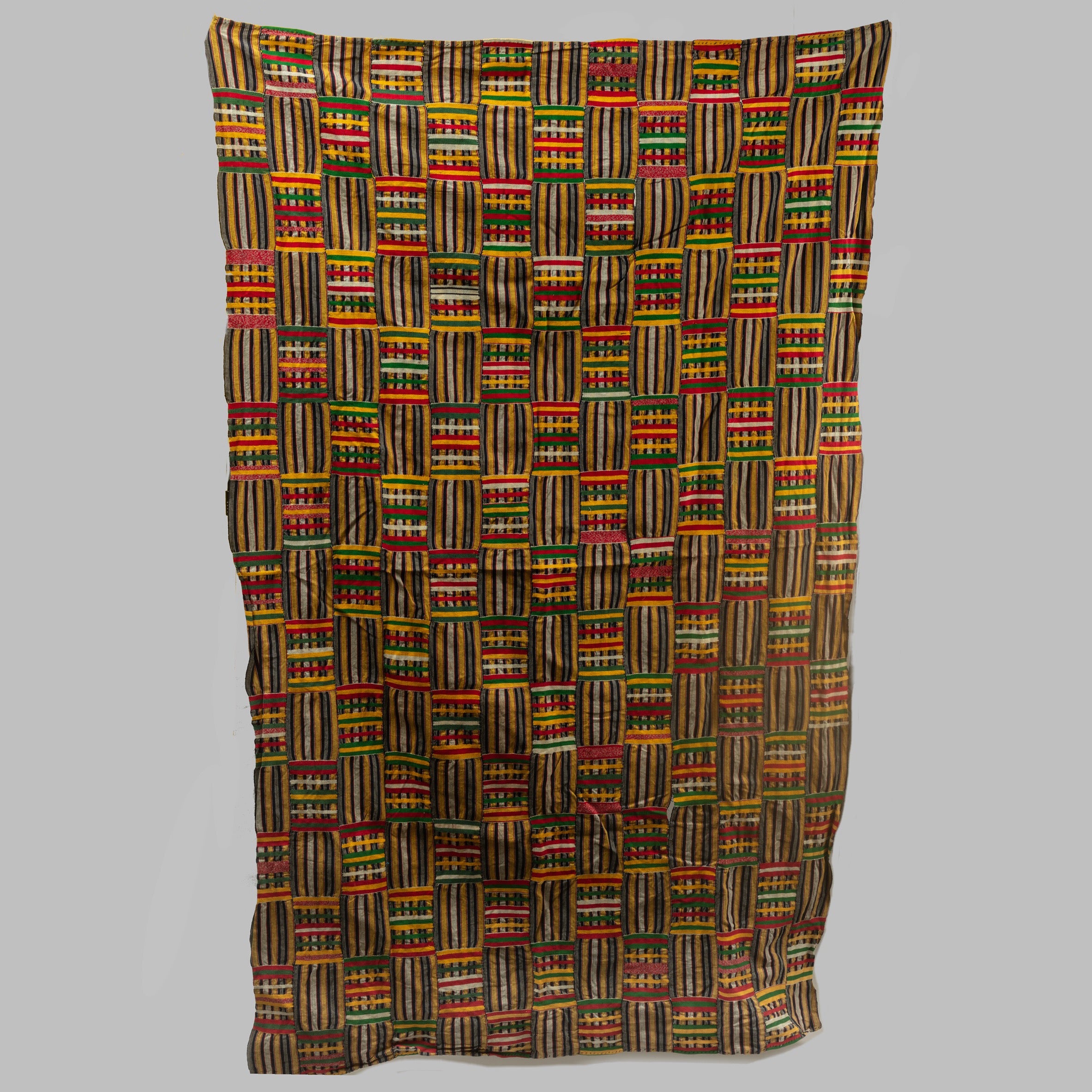 A PRETTY GOLDEN PATTERNED WOMANS CLOTH, EWE TRIBE GHANA ( No 4532 )