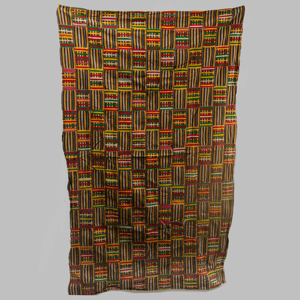 A PRETTY GOLDEN PATTERNED WOMANS CLOTH, EWE TRIBE GHANA ( No 4532 )