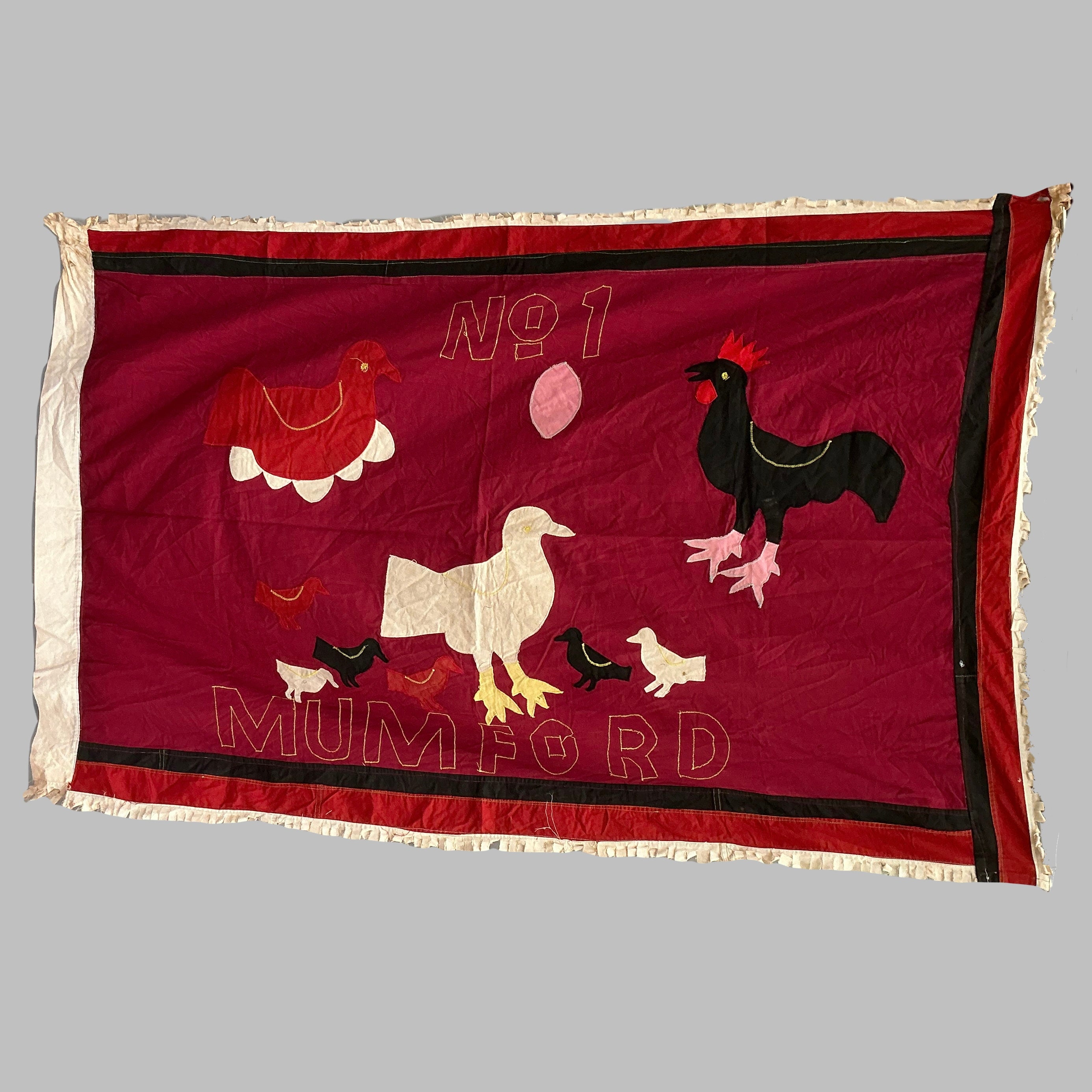 A BIRD RICH ASAFO FLAG FROM THE FANTE TRIBE OF GHANA W.AFRICA (No 4722 )