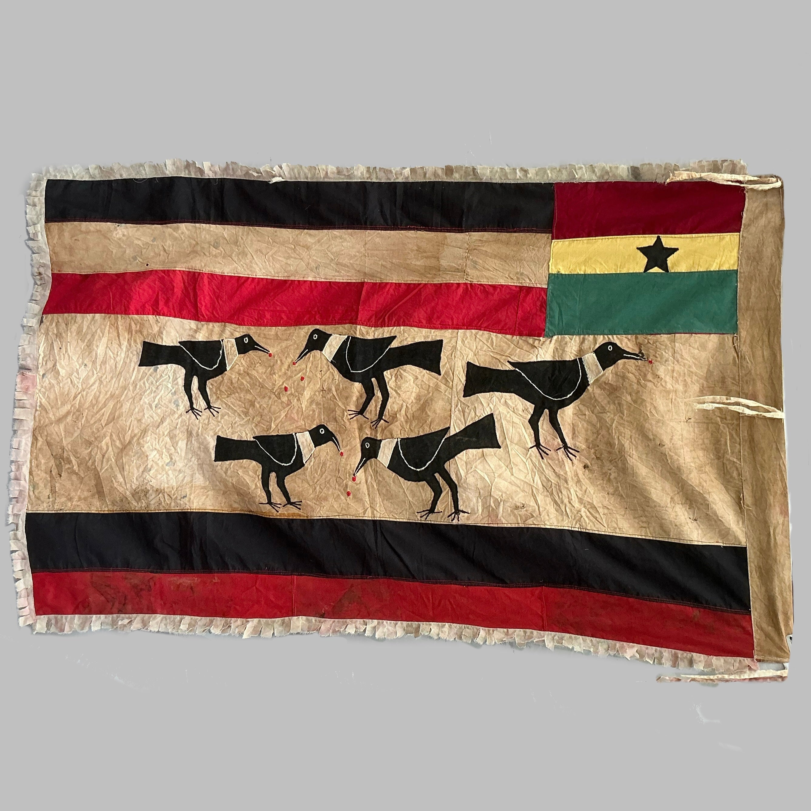 A CHARMING  ASAFO FLAG FROM THE FANTE TRIBE OF GHANA W.AFRICA (No 4721 )