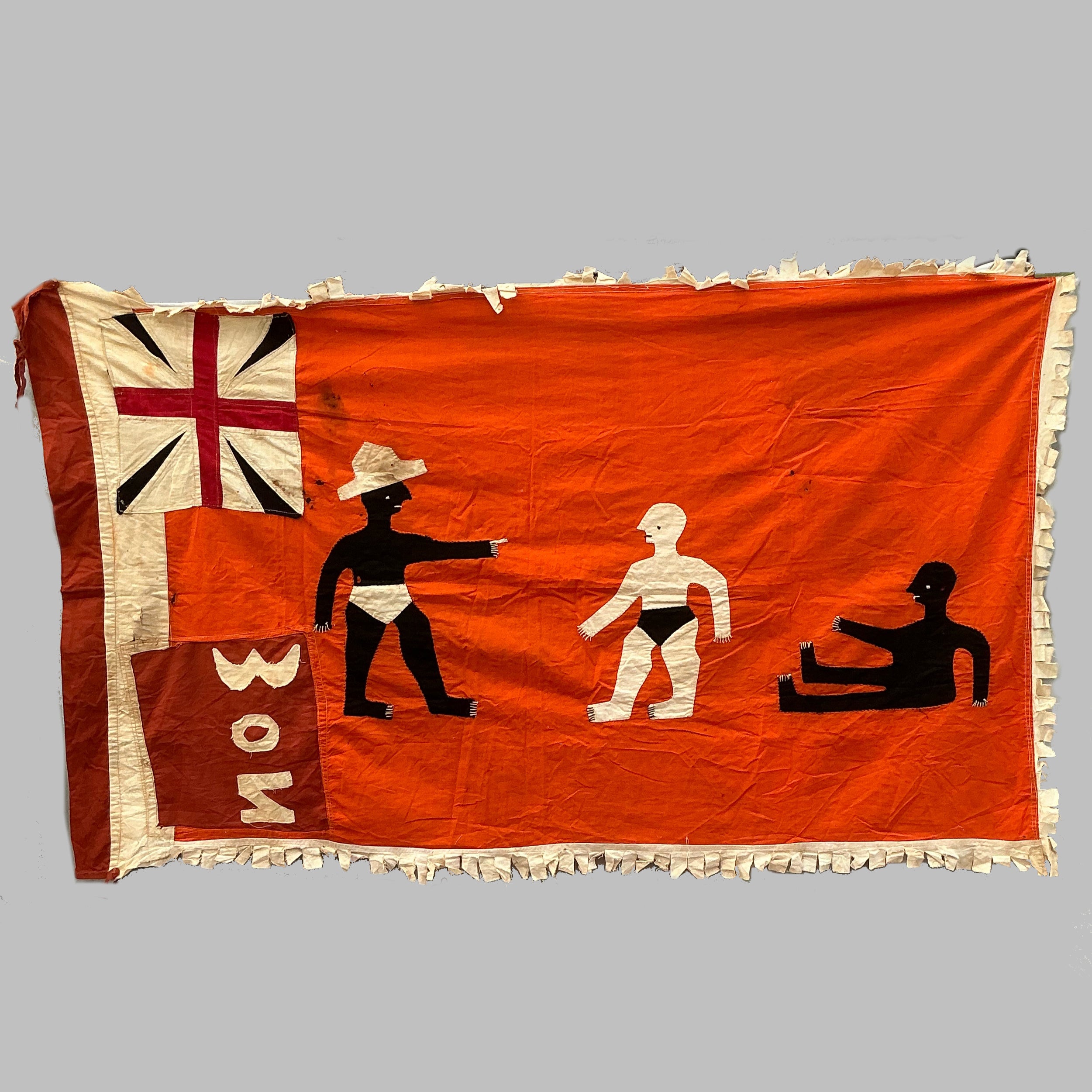 AN IMPACTFUL  ASAFO FLAG FROM THE FANTE TRIBE OF GHANA W.AFRICA (No 4723 )