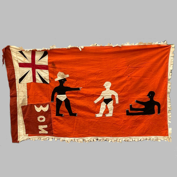 AN IMPACTFUL  ASAFO FLAG FROM THE FANTE TRIBE OF GHANA W.AFRICA (No 4723 )