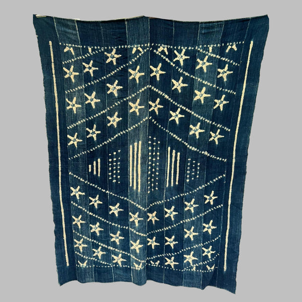 A COSMIC INDIGO WOMANS CLOTH, MOSSI TRIBE BURKINA ( No 4695 )