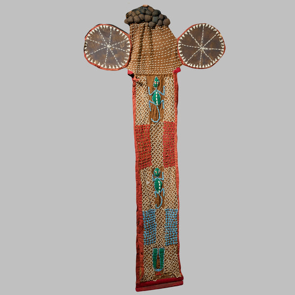 A WONDERFUL LARGE  BEADED ELEPHANT MASK, BAMILEKE TRIBE OF CAMEROON ( No 5082 )