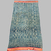 A STRIKING LARGE  NDOP RAW COTTON FABRIC FROM BAMILEKE TRIBE OF CAMEROON( No 5109 )