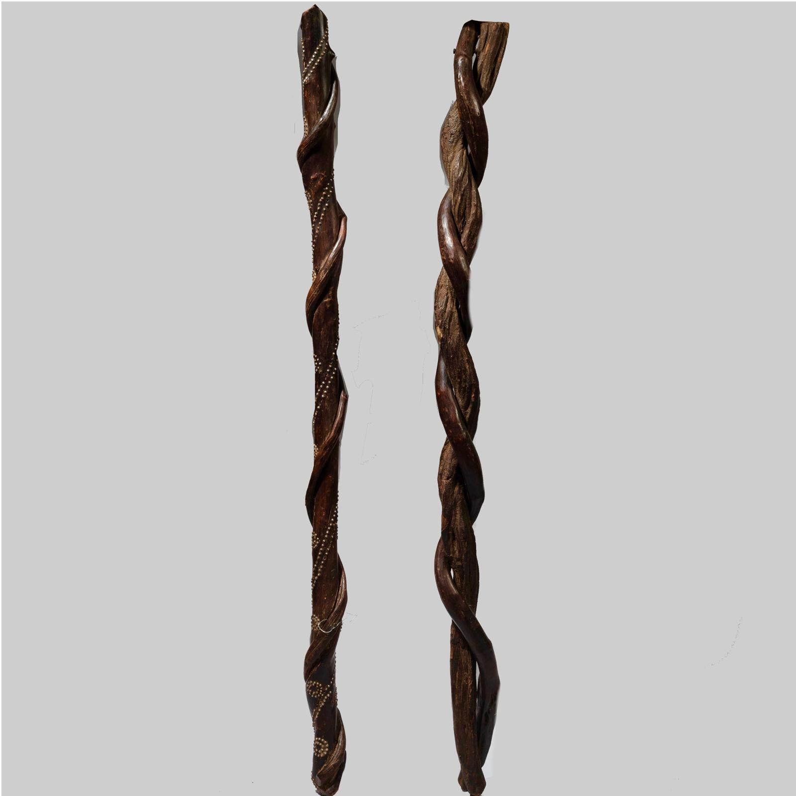 A RARE PAIR OF TRADITIONAL WEDDING STAFFS FROM EAST AFRICA   [ No 4575 )