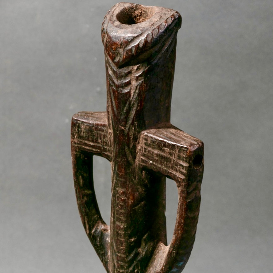 AN ANTHROPOMORPHIC LOBI WHISTLE FROM BURKINA FASO (No 2213 )