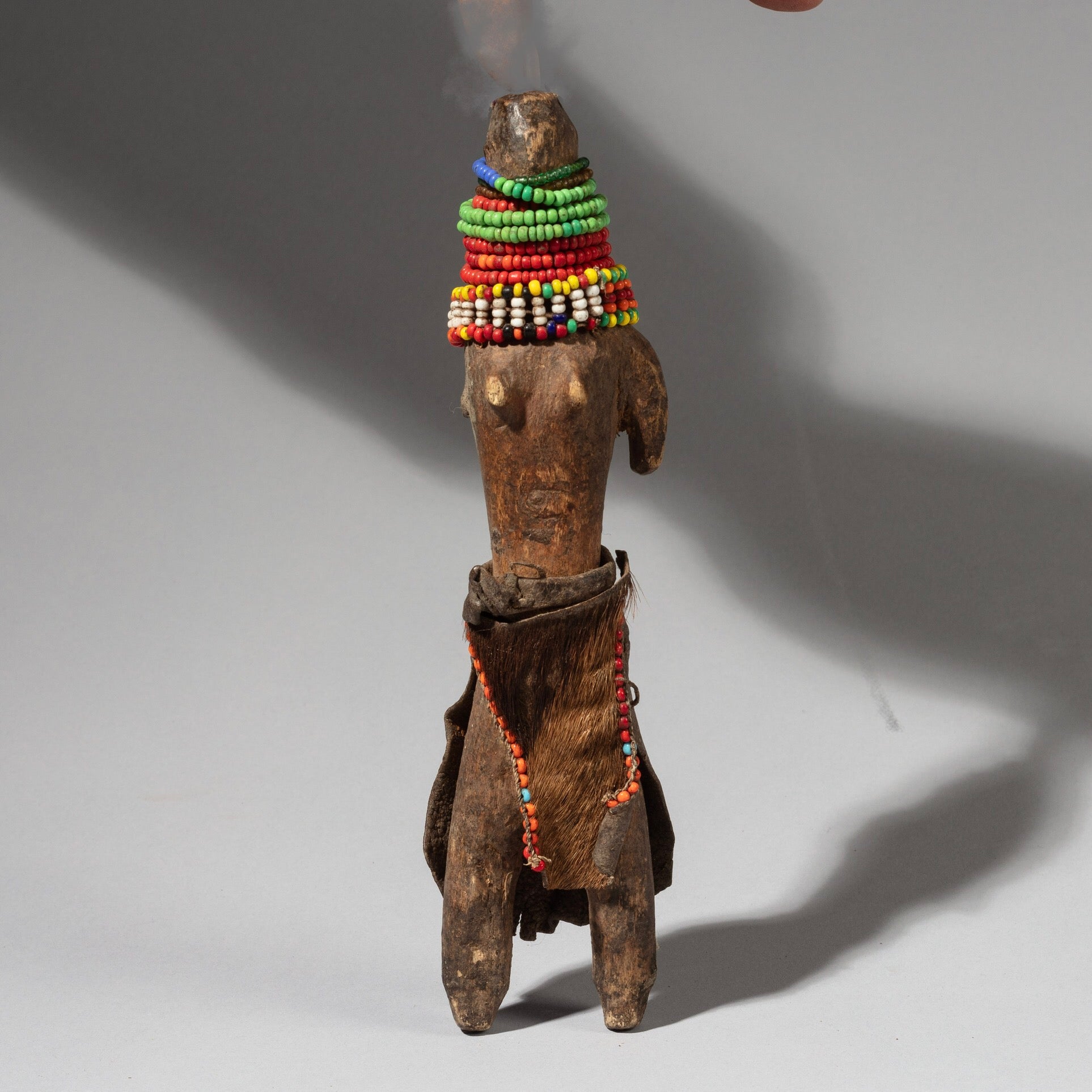 A TRADITIONALLY CLOTHEC DOLL, TURKANA TRIBE KENYA ( No 1259)