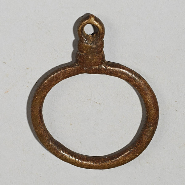 A LARGE BRONZE RING PENDANT, GURUNSI TRIBE BURKINA FASO (No 4179)