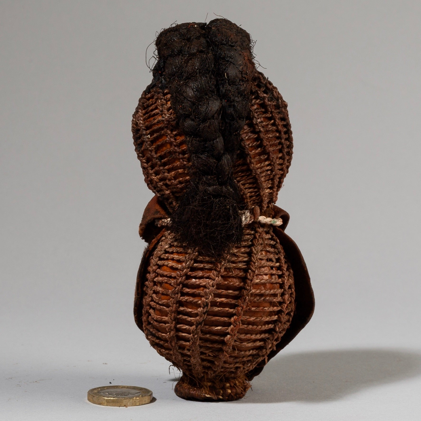 A SEED, FIBRE + LEATHER DOLL, HIMBA TRIBE NAMIBIA (No 3879  )