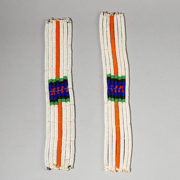 A PAIR OF BEADED ANKLETS, ZULU TRIBE OF SOUTH AFRICA ( No 1067)