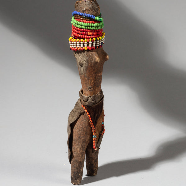 A TRADITIONALLY CLOTHEC DOLL, TURKANA TRIBE KENYA ( No 1259)