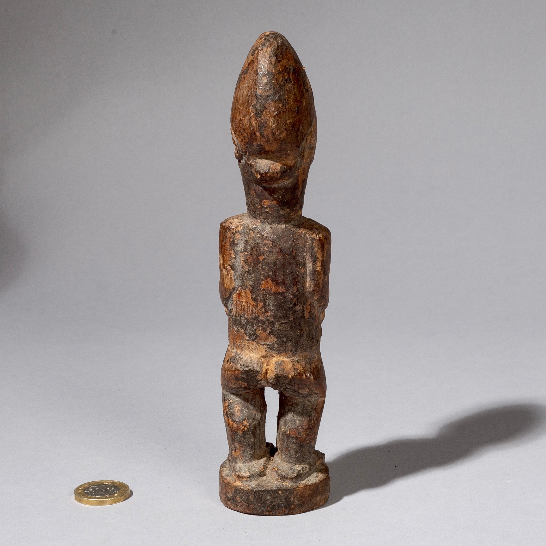 AN ENCRUSTED BAULE ALTAR FIGURE, IVORY COAST, W AFRICA   ( No 385)