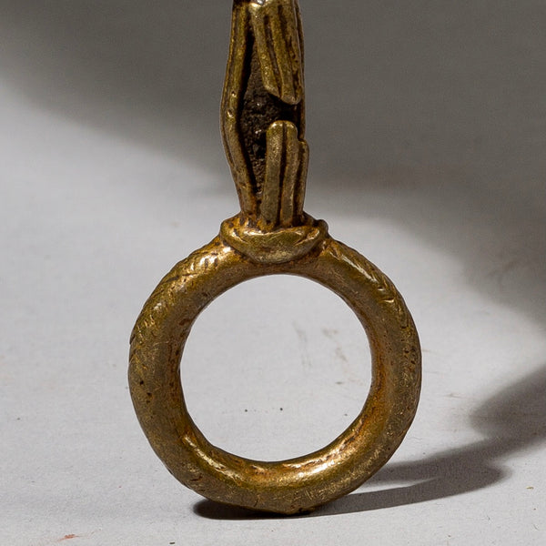 A LONG BRONZE RING FROM THE BAMILEKE TRIBE OF CAMEROON W.AFRICA ( No 1006)