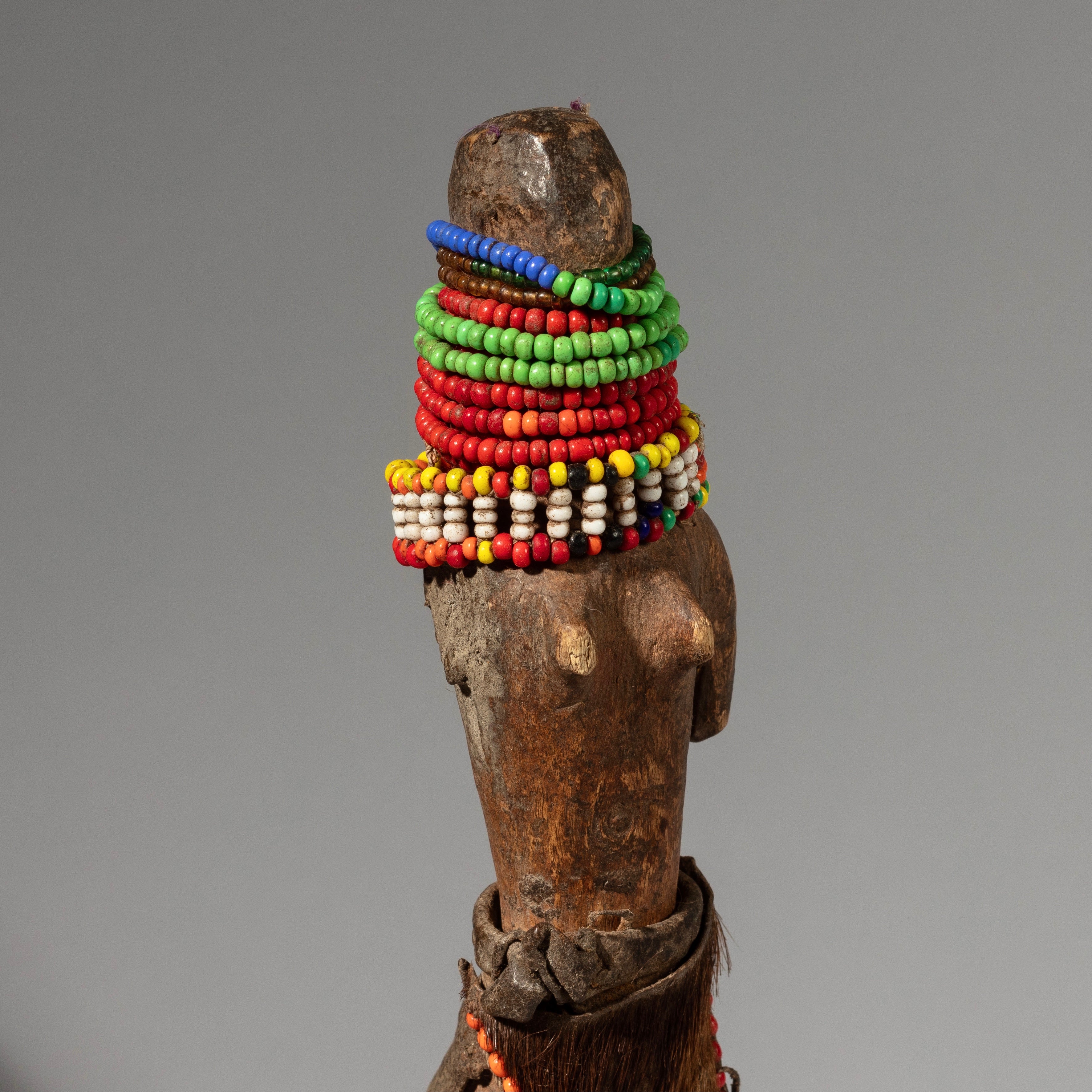 A TRADITIONALLY CLOTHEC DOLL, TURKANA TRIBE KENYA ( No 1259)